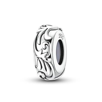 2pcs Stopper Spacer Beads for Pandora Bracelets, Sterling Silver Cross Ladybug Clip Spacer Charms For Bracelet DIY Jewelry Gift - color: Flower