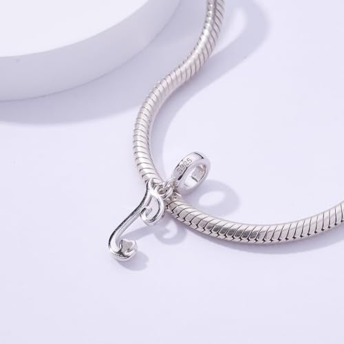 Letter Charms for Pandora Bracelets 925 Sterling Silver Alphabet Initial Charms Bead Jewelry Gift for Women - style: Initial J