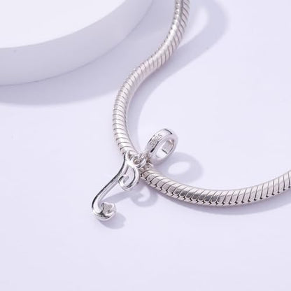 Letter Charms for Pandora Bracelets 925 Sterling Silver Alphabet Initial Charms Bead Jewelry Gift for Women - style: Initial J
