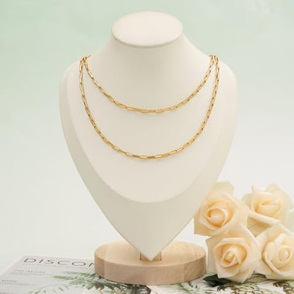 UMAOKANG 16.4 Feet Gold Plated Stainless Steel Chains for Jewelry Making Box Chain Link with Jump Rings and Lobster Clasps - color: Box Gold