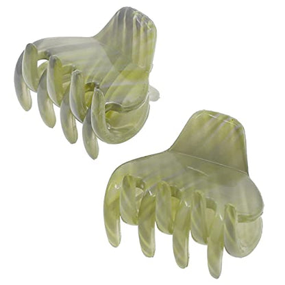 Camila Paris CP3199 French Small Hair Clips for Women, 1" Set of 2 Small Claw Clip Fashion Styling Mini Hair Clip Accessories for Women, Strong Hold No Slip Grip Cute Claw Clips, Made in France - color: Green 1" 2PK