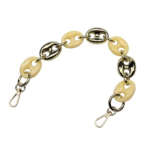 Acrylic Resin Chain for Purse,Handbag Decoration Chain Strap,Bag Accessories Chain Charms - color: Bignostril Gold Apricot 40cm