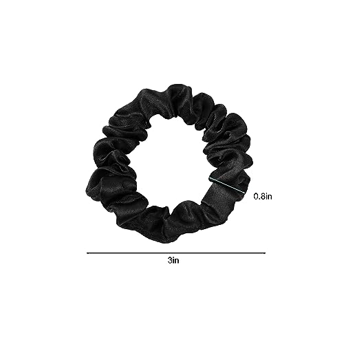 Hair Ties Satin Silk Small Scrunchies for Women Girls Ponytail Holders 20 Pcs Mini Bulk Scrunchies Elastic Hair Bands for Thick Curly Hair Pony Tails Hair Ties - color: Popular color