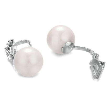Pearls Clip On Earrings Womens Clip on Earrings Non Pierced Clip on Pearls Women Hypoallergenic Trendy Wedding Jewelry - style: Silver allergenic pearl earrings