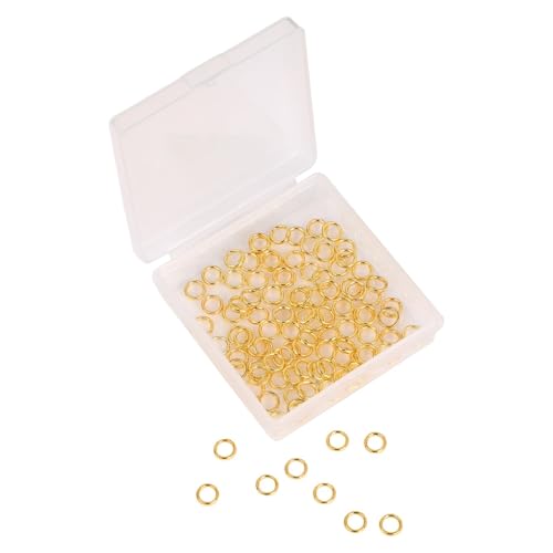 papasgix Silver Gold Jump Rings for Jewelry Making, 100/500Pcs 4/6/12/14mm | Gold Color Closed Jump Rings for DIY Bracelets Earrings Necklaces (Gold, 6mm 100pcs) - color: Gold, size: 6mm 100pcs
