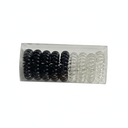 9 Pack Spiral Hair Ties, Telephone Wire Ponytail Holders for Thick Long Hair, Elastic Coils