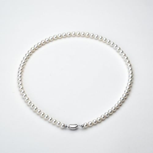 White Genuine Freshwater Cultured Pearl Necklace For Women And Men | Full Sizes from 3mm to 14mm Freshwater Pearls, AAA Grade & Above, A Love Gift Choice For Anniversaries And Birthdays - size: 6-7mm 18in