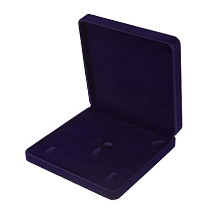 LETURE Velvet Jewelry Set Box, Velvet Gift Box for Bracelet Necklace Earring Ring (Blue) - color: Blue