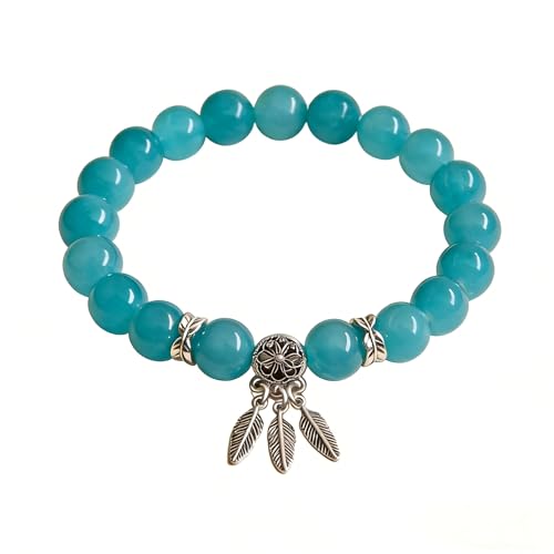 Loulangems Taro Healing Crystal Bracelet, HealingCrystal, Simple and Fashionable High end StyleCrystal Bracelet, Decorative Crystal Bracelet - color: blue, size: 10mm