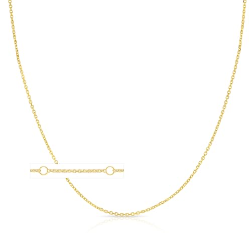 Floreo 10k Yellow Gold 0.45" Personalized Lighting Alphabet Letter A - Z Initial Charm Pendant with optional Extendable Chain Necklace - size: Pendant with Adjustable Chain, 18", style: - A -