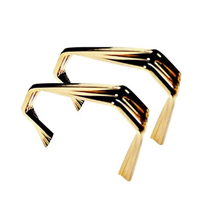 Hoop Invisible Clip On Earrings for Women Not Pierced Gold Small Twisted Hoop Comfortable Silver Large Clip On Earrings - color: Triangle Hoop Gold