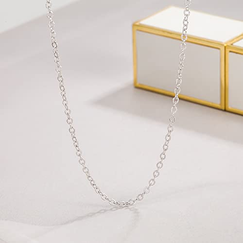 Dankadi Italian 925 Sterling Silver Necklace For Women 0.9mm Box Chain 1.3mm Rolo Chain O-Chain Lobster Claw Clasp - Pendant Chain - 16 "18" 20 "22" 24 "26" Jewelry Gift - color: O - Chain, size: 26 inches