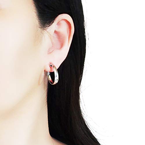 Women's Twisted Invisible Hoop Clip On Earrings Gold Silver Textured Comfortable Non Pierced Earrings - color: Hoop2 Silver