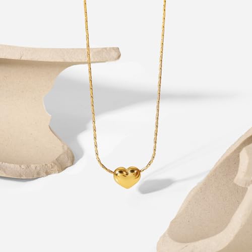 Unisex Celestial Gold Pendant Necklaces, Sun/Moon/Star/Angle Celestial Elements Unisex Choker Gold Lover Chains for Men and Women Jewelry - color: Gold Chain - Heart Drop