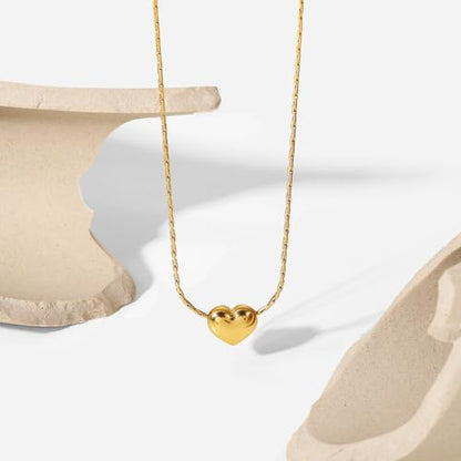 Unisex Celestial Gold Pendant Necklaces, Sun/Moon/Star/Angle Celestial Elements Unisex Choker Gold Lover Chains for Men and Women Jewelry - color: Gold Chain - Heart Drop