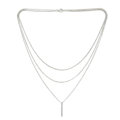 9-Piece Gold Tone Layered Chain Necklace Set for Women, Versatile Stackable Necklaces with Vertical Bar/Herringbone/Padlock Coin Charms, Trendy Boho Jewelry - style: TZY-003358