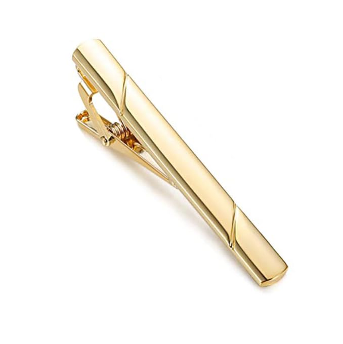 Tie Clips for Men,Mens Stainless Steel Tie Clips Minimalist Necktie Tie Bar Clasp Clip for Business Wedding and Daily Life(Gold)