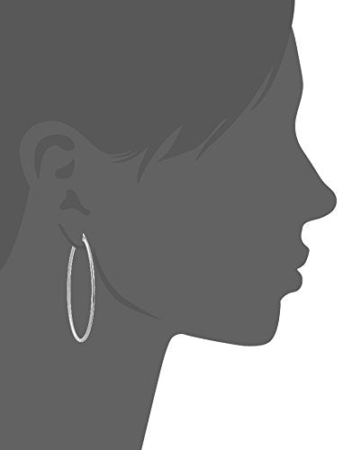 Rounded Hoops Earrings (20mm-60mm Diameter) - color: Silver 60mm