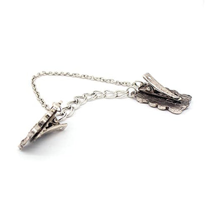 YunZh Sweater Clips Retro Cardigan Clip Shawl Clips Dresses Cinch Clip for Women Girls - color: A-Silver