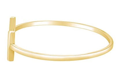 14k Gold Plated 925 Sterling Silver Plain Cuff Adjustable Bracelet For Women Valentine's Day Gift For Her