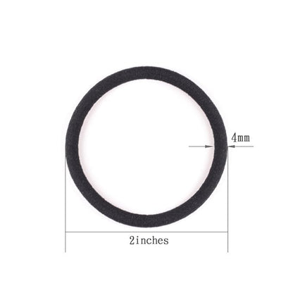 120PCS Thick Hair Elastics for Women Girls, No Damage Seamless Hair Ties, High Elastic Ponytail Holders for Thick, Curly, Long Hair - Neutral Colors (4mm) - color: Light Brown, Taupe, Dark Brown, Charcoal Gray, Black