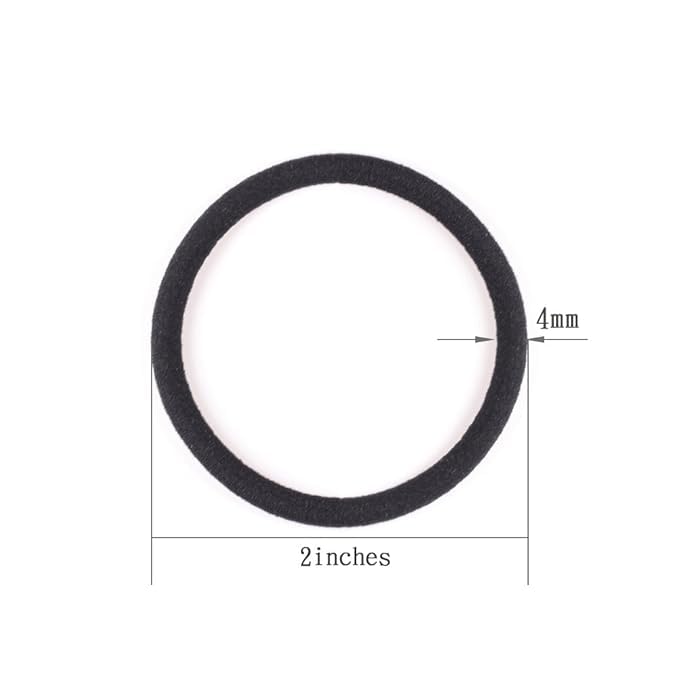 120PCS Thick Hair Elastics for Women Girls, No Damage Seamless Hair Ties, High Elastic Ponytail Holders for Thick, Curly, Long Hair - Neutral Colors (4mm) - color: Light Brown, Taupe, Dark Brown, Charcoal Gray, Black