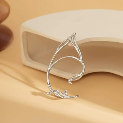 Ear Cuffs for Women, Hook without Pierced Ear Bone Clip Climber Earrings, Butterfly Shaped Ear Clip Wrap Around Earring No Piercing Cuff Earrings for Women - color: Elves Ear