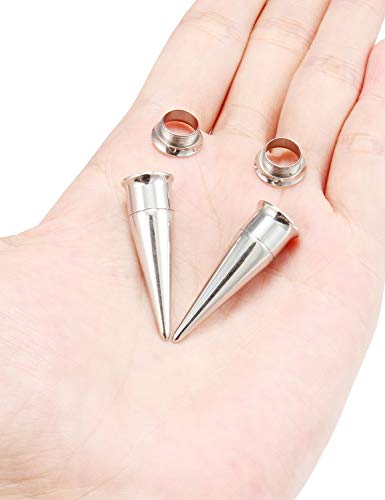 Jenxnjsjo 14g to 7/8in Ear Gauges Plugs Tunnels Taper Earrings Stretching Expander Kit Set for Women Men - color: 021: Tapers, size: 00g (10mm)