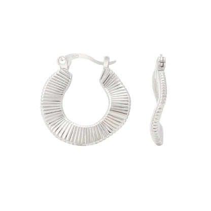 RENAIZ Dainty Lightweight Hoop & Stud Earrings for Women – 14K Gold Plated & Rhodium Plated, Minimalist Geometric Hypoallergenic Jewelry, Tiny Dainty Everyday Studs and Hoops - color: White Gold, style: Irregular