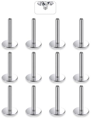 F136 Titanium 20/18/16G Threaded/Threadless Flat Earring Back Converter Kit Nose Lip Rings Medusa Labret Flatback Posts Cartilage Helix Conch Tragus Stud Piercing Jewelry Bar for Women Men - color: Internally Threaded, size: 16g, 5/16in