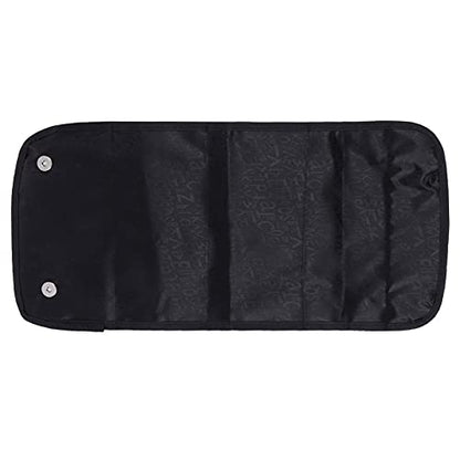 2PCS Roll up Makeup Bag, 4 in 1 Cosmetic Bag Foldable Makeup Bag Clear Makeup Organizer Bag Hanging Toiletry Bag for Women Men (Black) - color: Black