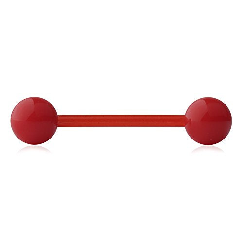 14G 16mm Acrylic Nipple Tongue Barbell Ring Body Piercing Jewelry Retainer 2-6PCS - color: 6PCS - Mix Color 3#