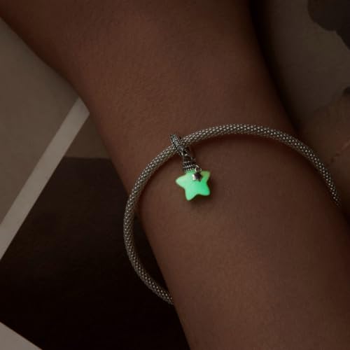 BISAER 925 Sterling Silver Charms for Bracelets Cat Dog Sloth Animal Beads Butterfly Fairy Heart Dangle Pendant Charms - color: Green