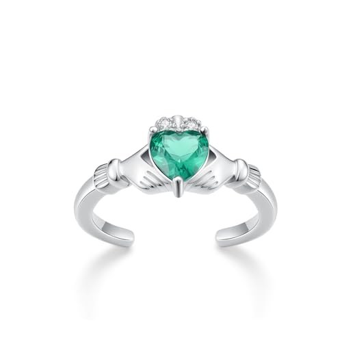 Midari Toe Rings for Women 925 Sterling Silver Hypoallergenic Adjustable Open Band Ring for Women Summer Beach Open Toe Jewelry Foot Jewelry - color: Claddagh Toe Ring, size: Adjustable