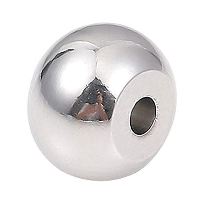 Stainless Steel Spacer Beads 7x5mm Rondelle Loose Charm Caps Beads for DIY Jewelry Making 100pcs with 1.5mm Hole - color: 7x5mm 1.5mm