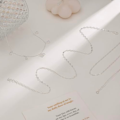 Layered Necklaces For Women,Dainty Gold Plated Necklace Stack Prom Layering Necklaces For Women Trendy Chain Cross Choker Necklace Set Fashion Accessories - color: 3set-1-sl