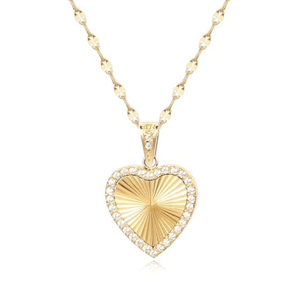 16 Inch Women's Pendant Necklace Chains - 5 Different Pendant Designs, Dainty Adjustable Chains(Gold/Silver) - color: gold1