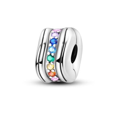 Pandach 925 sterling silver Clip Spacer Charm for Bracelet Clip Lock Stopper Bead Spacer European Openable Beads 2Pcs - style: 2-KJC939
