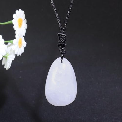 Anjiucc Natural Gemstone Tree of Life Black Obsidian/Golden Obsidian Pendant Necklace for Male and Female Necklace - color: Clear Quartz