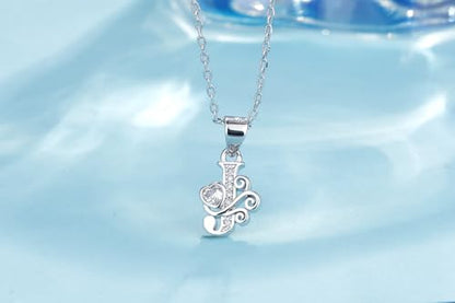 S925 Sterling Silver Initial Letter Necklaces for Women Dainty Letter Chain Necklace for Women Personalized Jewelry Gifts - style: J