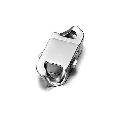 2 Sets Stainless Steel Spring Clasps Cuban Link Clasp for Chain Bracelet and Necklace Buckle Jewelry Making Supplies (11mm Wide, Mirror Steel) - size: 11mm Wide