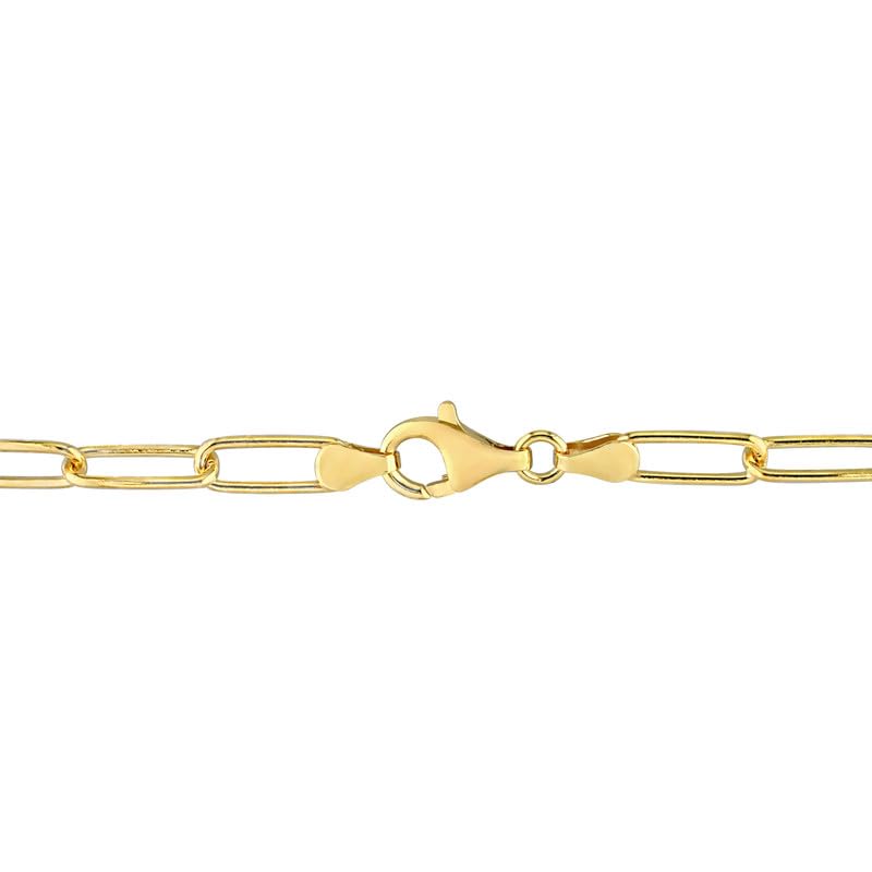 Italian Sterling Silver Paperclip Link Bracelet - Men & Women - 3.5mm, 5mm, 6mm - Available in Sterling Silver, Yellow Gold, Rose Gold - 9 inch, 7.5 inch - color: Yellow, size: 5MM