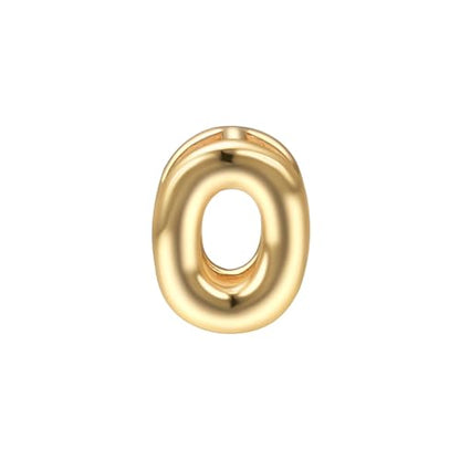 Initial Pendant Gold DIY Name Necklace Accessories Suitable for 1mm Chain - style: Letter-O