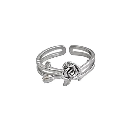 Real 925 Sterling Silver Rings Open Rings for Women Thumb Rings Vintage Rings Adjustable Rings Stackable Ring Band Statement Rings Rings for Men Promise Rings Party Rings Anniversary Rings Finger Ring - color: S925Ring06-40