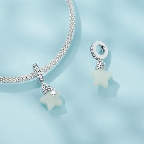 BISAER 925 Sterling Silver Charms for Bracelets Cat Dog Sloth Animal Beads Butterfly Fairy Heart Dangle Pendant Charms - color: Green