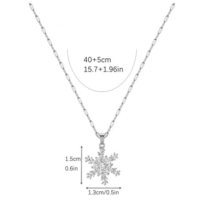 Sunflower Fidget Necklace for Women Gold Moon Necklace Rotating Heart Necklaces Spinning Crystal Flower Anxiety Necklaces Crescent Moons Jewelry Accessories - color: SilverSnowflake