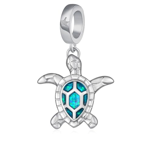 Cute Animals Charms 925 Sterling Silver Highland Cow/Dragon/Axolotl/Raccoon/Whale/Turtle/Cardinal/Hummingbird Charms for Bracelets for Women Cute Animal Charm Beads for Jewelry Making - style: Turtle Charm