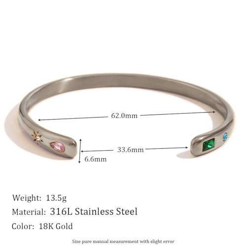 18K Gold Bangle Bracelets for Women 925 Sterling Silver Bracelets Bracelets Adjustable Boho Bracelets Stackble Cuff Bangle Bracelets for Men Women Chunky Gold Bangle Open Cuff Bracelets Christmas Gift - color: Bracelets-15