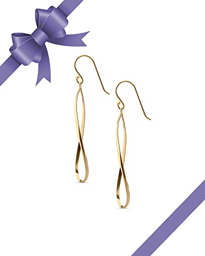 Milla Dainty Silver Drop Earrings for Women and Dangling Gold Earrings | Hypoallergenic, Easy to Wear, Available in 14K Gold, Rose Gold, or Silver Plated Finish, Different Designs - color: Teardrop / 14K Gold Plated