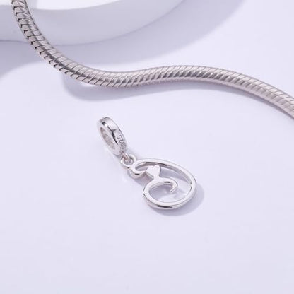 Letter Charms for Pandora Bracelets 925 Sterling Silver Alphabet Initial Charms Bead Jewelry Gift for Women - style: Initial G